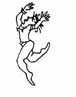 leaping, dancing animation of 